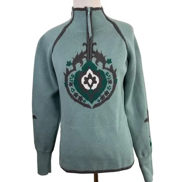 Athleta 1/3 Zip Mock Neck Pullover Sweater Size Medium - Picture 1 of 8